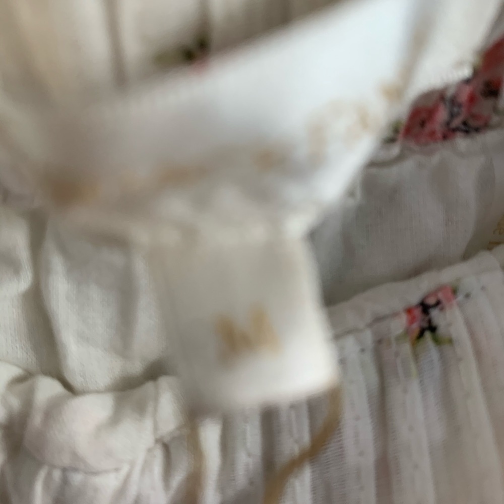 LoveShackFancy Emma ruffled floral skirt french cream combo - Picture 7 of 13
